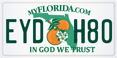 FL license plate EYDH80