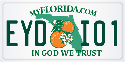 FL license plate EYDI01