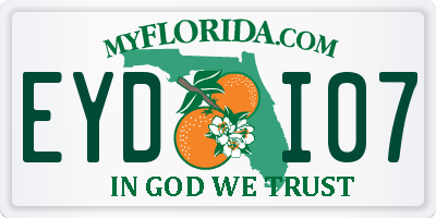 FL license plate EYDI07