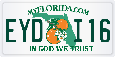 FL license plate EYDI16