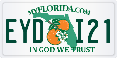 FL license plate EYDI21