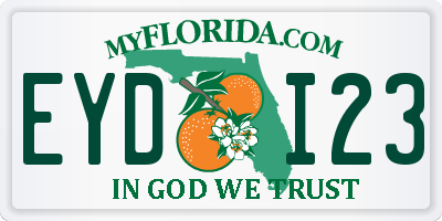 FL license plate EYDI23