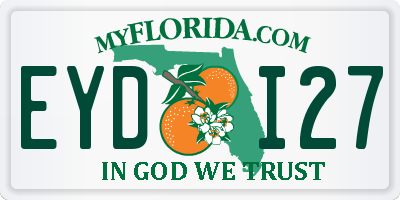 FL license plate EYDI27