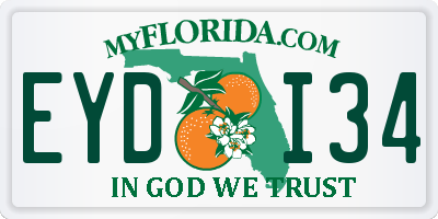 FL license plate EYDI34