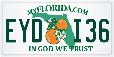 FL license plate EYDI36