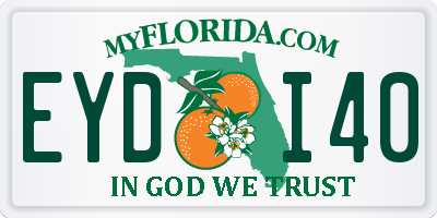 FL license plate EYDI40