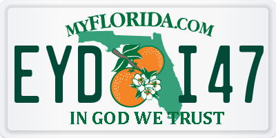 FL license plate EYDI47
