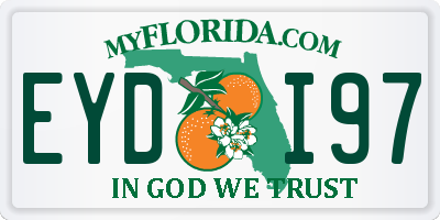 FL license plate EYDI97