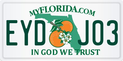 FL license plate EYDJ03