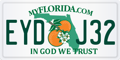 FL license plate EYDJ32