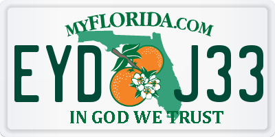 FL license plate EYDJ33