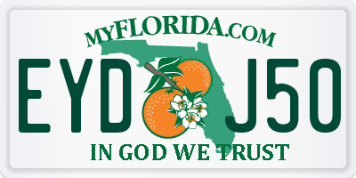 FL license plate EYDJ50