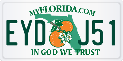 FL license plate EYDJ51