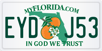 FL license plate EYDJ53