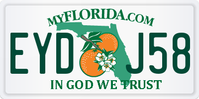 FL license plate EYDJ58