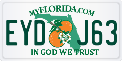 FL license plate EYDJ63