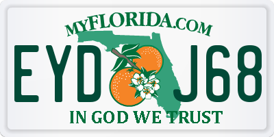 FL license plate EYDJ68