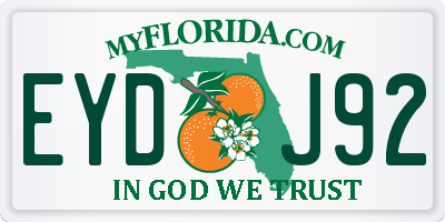 FL license plate EYDJ92