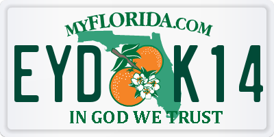 FL license plate EYDK14
