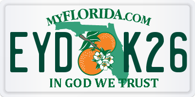 FL license plate EYDK26