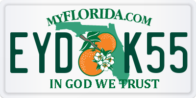 FL license plate EYDK55