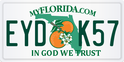 FL license plate EYDK57