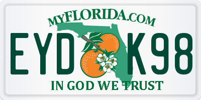 FL license plate EYDK98