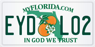 FL license plate EYDL02
