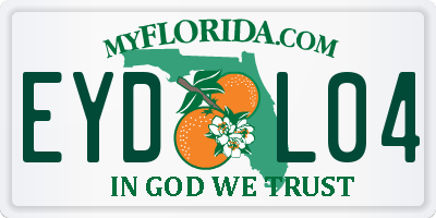 FL license plate EYDL04