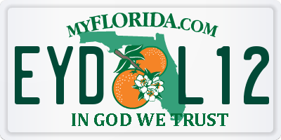 FL license plate EYDL12
