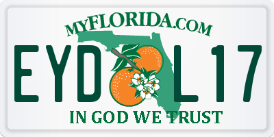 FL license plate EYDL17