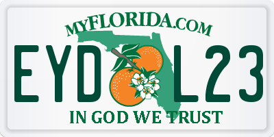 FL license plate EYDL23