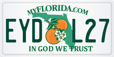 FL license plate EYDL27