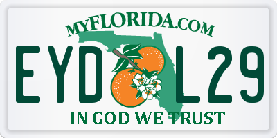 FL license plate EYDL29