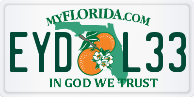 FL license plate EYDL33