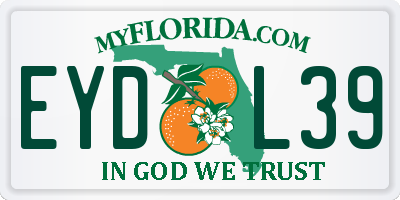 FL license plate EYDL39