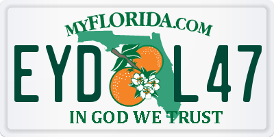 FL license plate EYDL47