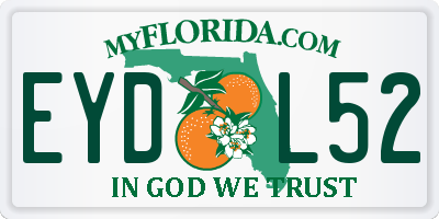 FL license plate EYDL52