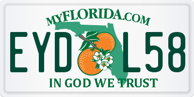 FL license plate EYDL58