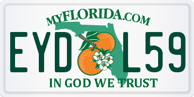 FL license plate EYDL59