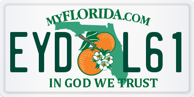 FL license plate EYDL61