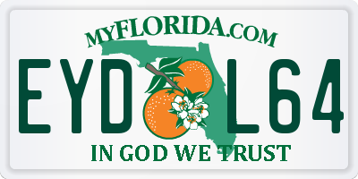 FL license plate EYDL64