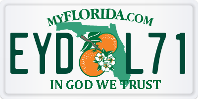 FL license plate EYDL71