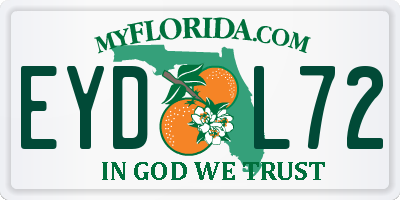 FL license plate EYDL72