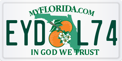 FL license plate EYDL74