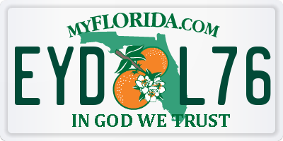 FL license plate EYDL76