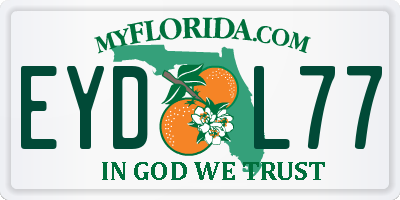 FL license plate EYDL77
