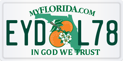 FL license plate EYDL78