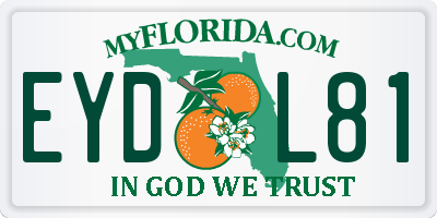 FL license plate EYDL81