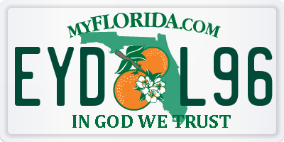 FL license plate EYDL96